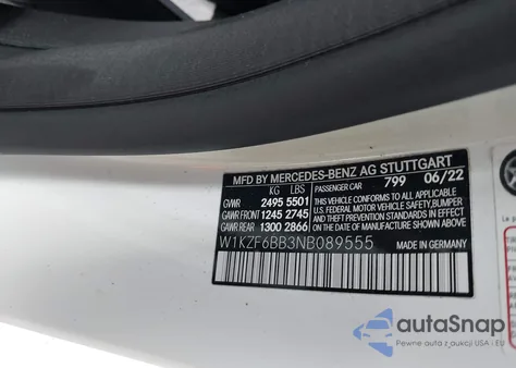 2022 Mercedes-Benz E-Class Amg E 53 из США, поврежденный, VIN W1KZF6BB3NB089555